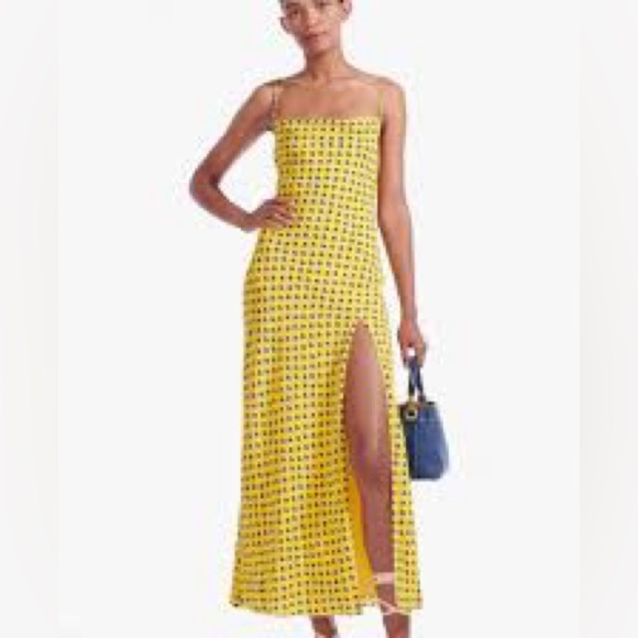 NWT Staud Bellamy Lace Up Back Floral Dress Soleil Calico - Picture 3 of 8